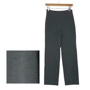 GIORGIO ARMANI Womens Gray Textured Wool Blend Side Zipper Dress Pants Size 6